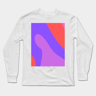 Boho abstract purple and red pastel swirl pattern Long Sleeve T-Shirt